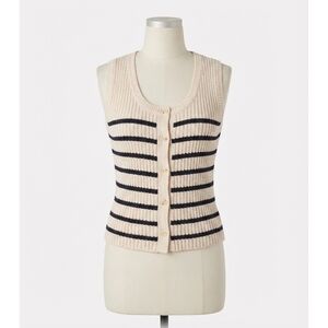 NEW Z SUPPLY sycamore stripe sweater vest in sea salt